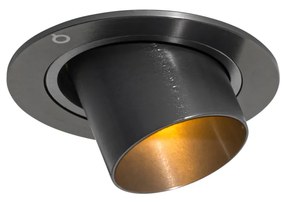 Nowoczesny podtynkowy reflektor GU10 35 mm okrągły, regulowany - Installa