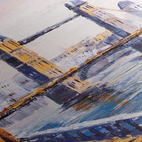 Obraz - Obraz miasta (z zegarem) (90x30 cm)