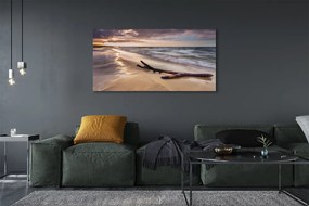 Obraz na płótnie Zachód Słońca na Gdańskiej Plaży