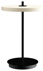 Czarno-biała metalowa lampa stołowa LED z metalowym kloszem (wysokość 31 cm) Asteria Move – UMAGE