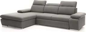 Masseno Narożnik GUIDO z funkcją spania i pojemnikiem na pościel Narozniki L, Rozkładana sofa - Szary, MONOLITH 84