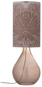 Brązowa lampa stołowa z tekstylnym kloszem (wysokość 65 cm) Leni – Bloomingville