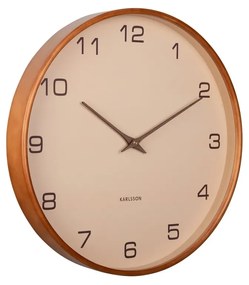 Zegar ścienny Karlsson 5993SB design beżowy, średnica 40 cm