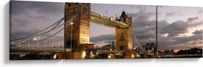Obraz - Tower Bridge nocą (170x50 cm)