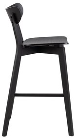 Czarne hokery z drewna kauczukowego zestaw 2 szt. 105 cm Roxby – Actona