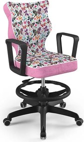 Krzesło obrotowe z podnóżkiem i wzorami Norm Black rozmiar 6 (159-188 cm)