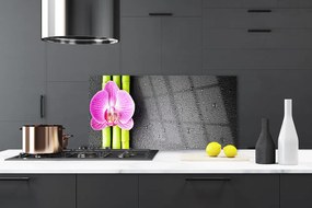 Panel Szklany do Kuchni Duet Bambusa i Orchidei
