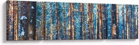 Obraz - Zimowy las (170x50 cm)