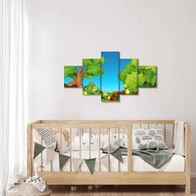 Obraz  - Wesołe żaby (125x70 cm)