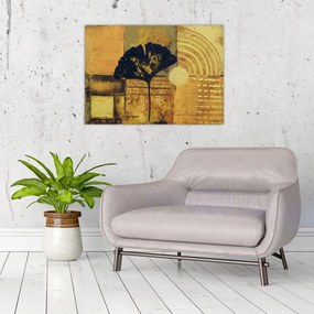 Obraz na szkle - Liść miłorzębu (70x50 cm)