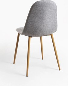 Zestaw 4 Krzese Teok Tkanina