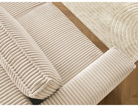 Jasnobrązowa sztruksowa rozkładana/ze schowkiem sofa 244 cm Chelsea – Bobochic Paris