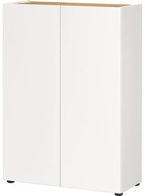 Biała szafka w dekorze dębu 74x105x33 cm Alviano – Germania