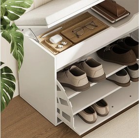Ławka na buty biały 90x30x50 solino