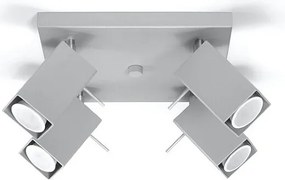 Plafony nowoczesny Briow, stal - 4 źródło światła 4000K - L.25 x H.16 cm - szary