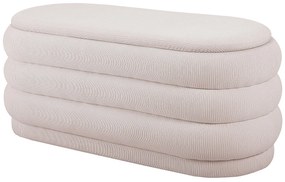 Ławka ze skrzynią  – Sztruks – Kremowy – ECAMBI