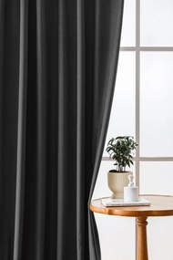 Ciemnoszara zaciemniająca zasłona VELVET 140x250 cm Zawieszanie: Metalowe pierścienie