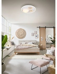 Biała lampa sufitowa LED ze zdalnym sterowaniem i ściemniaczem Pebble – Trio