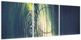 Obraz - Centrum wszechświata (z zegarem) (90x30 cm)
