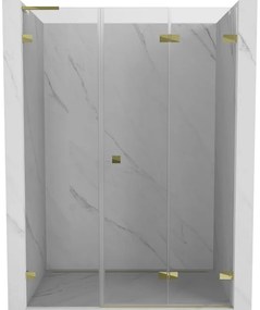 Mexen Lunar-F L drzwi prysznicowe składane prawe 115 cm, transparent, złote - 836SL-115-050-50-00-P
