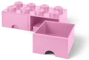Jasnoróżowy pojemnik z 2 szufladami LEGO®