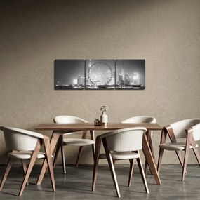 Obraz nowoczesnych drapaczy chmur (z zegarem) (90x30 cm)