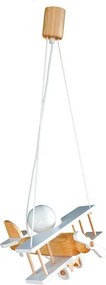 Biała dziecięca lampa wisząca samolot - S199 C5-W88