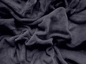 PrzytulneMieszkanie.pl Prześcieradło z mikropluszu SOFT 180x200 cm antracytowo szare
