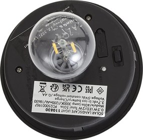 Nowoczesny słupek ogrodowy zielony z żebrowanym szkłem z LED Solar IP65 - Ribble Mushroom