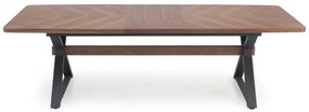Stół rozkładany BARON 200(350)x100 orzechowy/czarny HALMAR