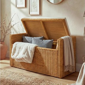 Skrzynia do przechowywania Genua Rattan,  kolor miodowy