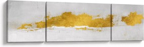 Obraz - Złote i szare pociągnięcia (170x50 cm)