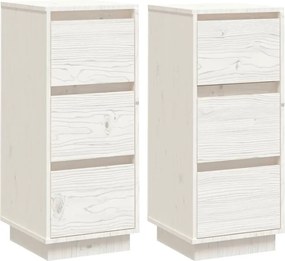 Komplet 2 białych komód z drewna sosnowego P5-L33