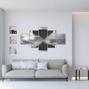 Obraz - Góry na Islandii, geometryczny kolaż (125x70 cm)