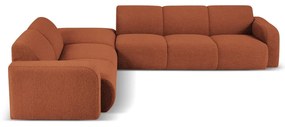 Brązowy narożnik z materiału bouclé (lewostronny) Molino – Micadoni Home