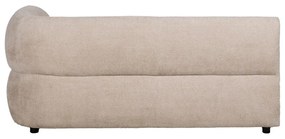 Beżowa sofa z tkaniny szenilowej prawostronna 151 cm Minimal – Ixia