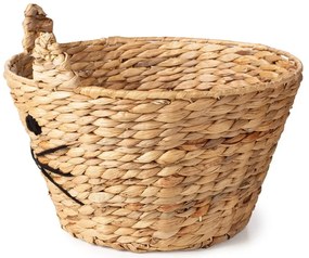 Dziecięcy kosz na zabawki z hiacyntu wodnego w naturalnym kolorze ø 35x26 cm Cat – Compactor
