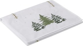 Świąteczny bieżnik na stół EVERGREEN CHARM 40x140 cm, biały