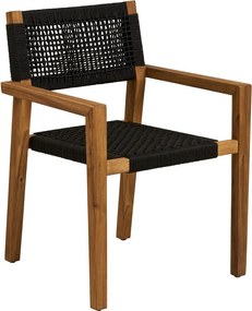 Czarne drewniane krzesło ogrodowe Anzio – House Nordic