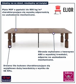 Brązowy nowoczesny stół rozkładany K5-P06