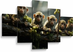 Obraz - Małpy (125x70 cm)