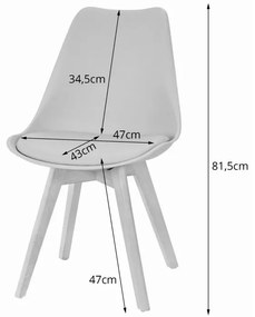 Zestaw jadalniany biały 1+4, stół BERGEN 140 + krzesła BALI MARK