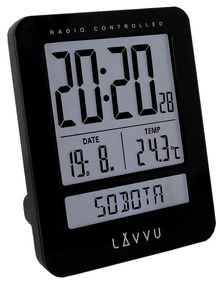 Budzik cyfrowy Lavvu Duo Black, 9,2 cm