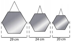 Lustra ozdobne w formie heksagonów