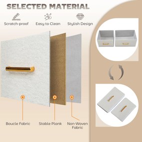 HOMCOM Komoda z Materiału, 9 Szuflad, Rama Stalowa, Elegancka, Wszechstronna, Biała