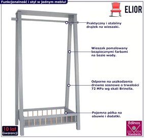 Dziecięcy wieszak stojący na ubrania W9-E78