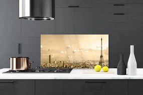 Panel Szklany do Kuchni Panorama Miejskich Kamienic