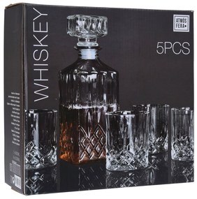 Karafka do whisky, 900 ml, 4 szklanki