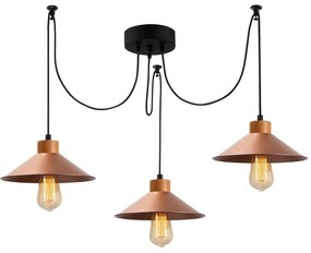 Lampa wisząca w kolorze miedzi z metalowym kloszem Manavgat – Opviq lights