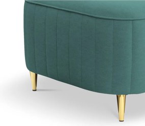 Pufa LAREN w kolorze turkusowym w tkaninie CASTEL 70